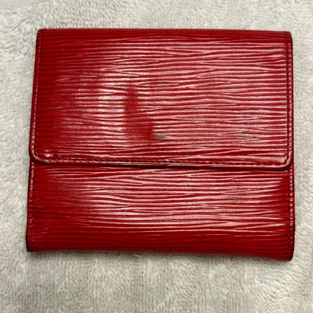 Louis Vuitton Red Epi Leather Elise Wallet - Picture 1 of 6